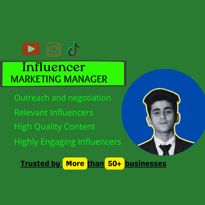 Gig Preview - Be your influencer manager for influencer marketing campaign