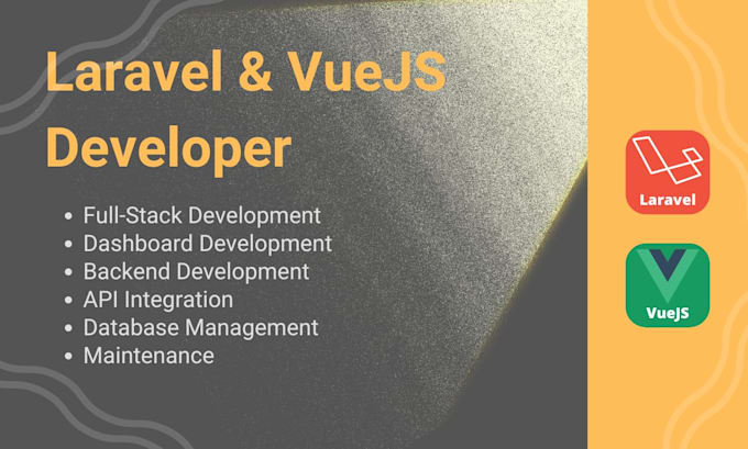 Gig Preview - Be your laravel and vuejs developer