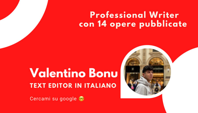 Gig Preview - Write in italian what you want, professional copywriter for articles