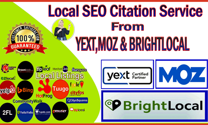 Gig Preview - Do local citations in business directories from yext bright local lists