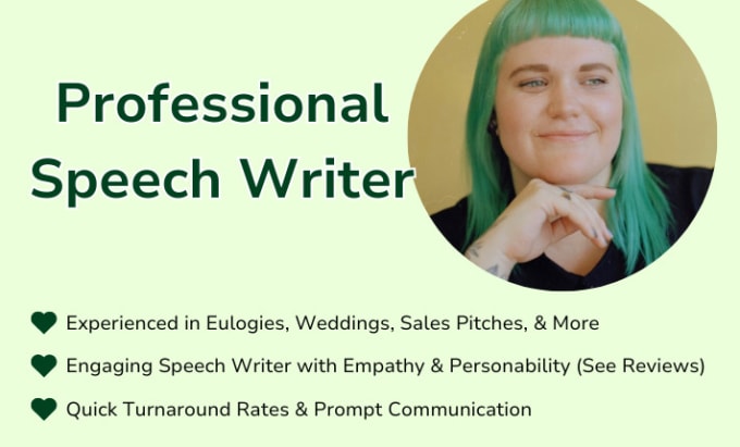 Gig Preview - Write your speech for weddings funerals and other events