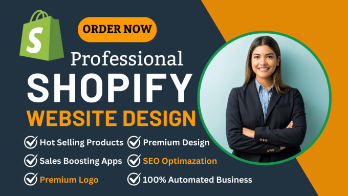 Gig Preview - Design shopify dropshipping store or shopify website design