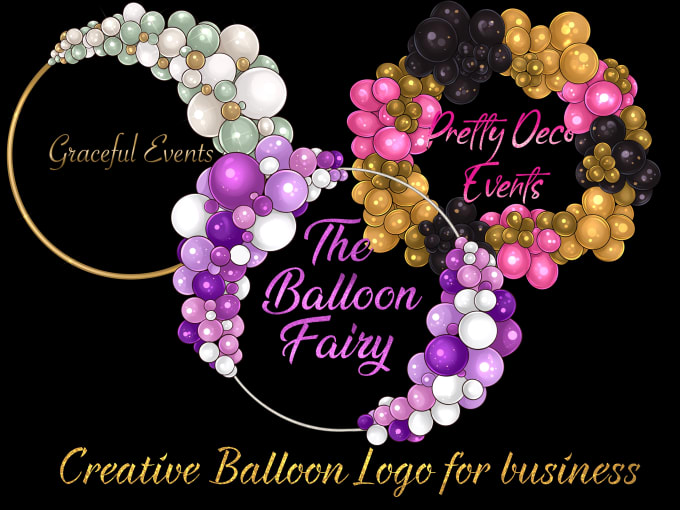 Gig Preview - Draw event planner, balloon price menu, balloon logo design