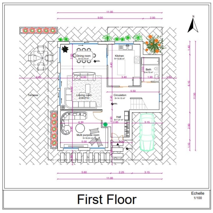 Gig Preview - Do 2d floor plan and 3d design with render