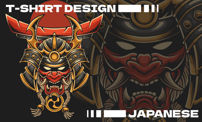 Premium Vector  Oni sketch illustration with ninja mask and mandala tattoo