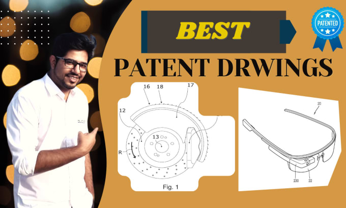 Bestseller - create patent drawing and illustration of utility and design patent in solidwork