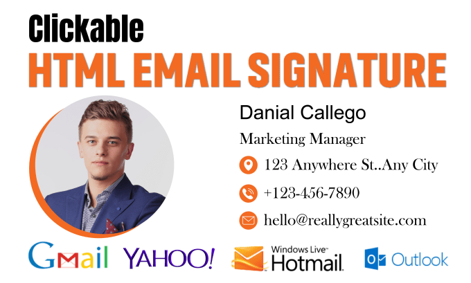 Gig Preview - Make a clickable HTML email signature