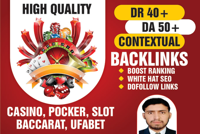 Gig Preview - Do high quality dr40 da50 SEO backlinks for your website