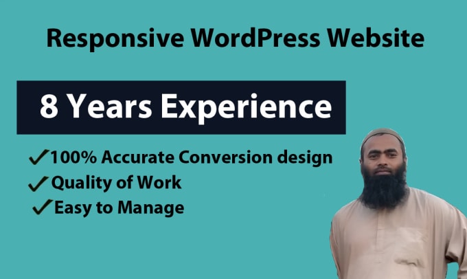 Gig Preview - Develop responsive wordpress website and wordpress design