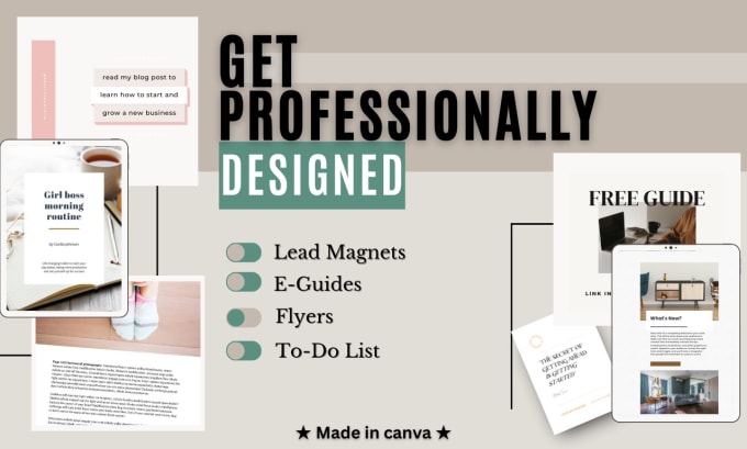 Gig Preview - Design modern and compelling lead magnet, pdf guide in canva