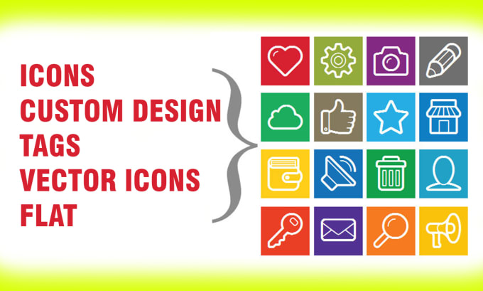 Gig Preview - Design modern icon set for app, website and social media