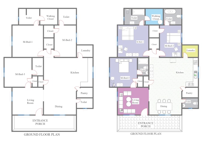 Gig Preview - Draw architectural plans in autocad 2d