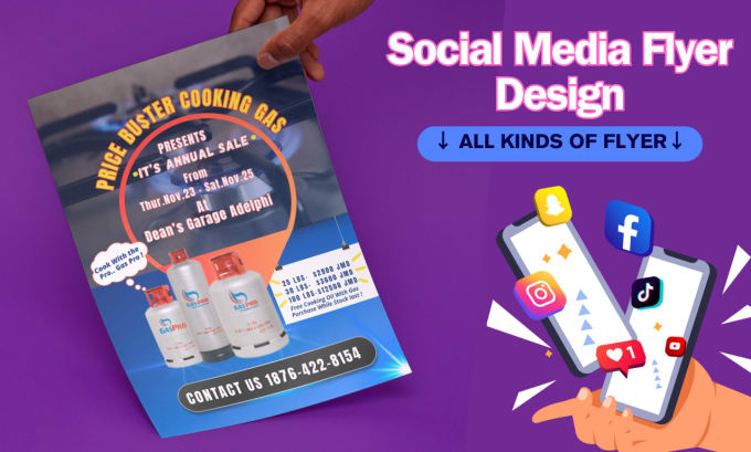 Gig Preview - Design any social  media flyer in 5 hours