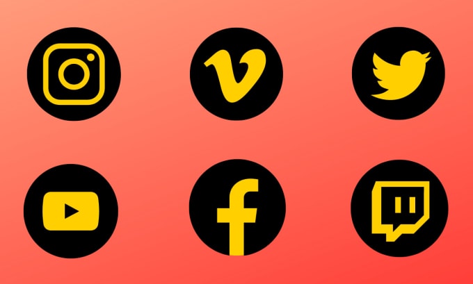 Gig Preview - Design custom social media icons