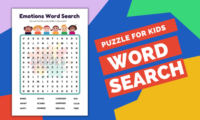 Gig Preview - Create word search activity puzzle book