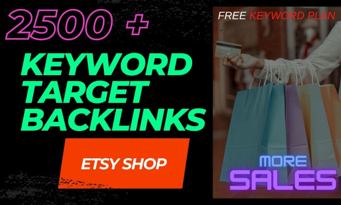 Gig Preview - Do SEO backlinks for etsy promotion