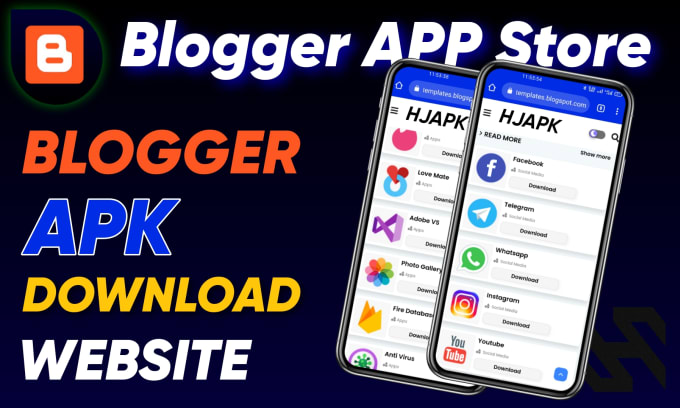 Gig Preview - Create an app download website with blogger