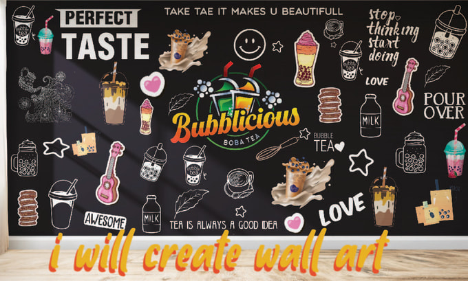 Gig Preview - Design wall art, mural, decal, typography and doodle art in 24 hours