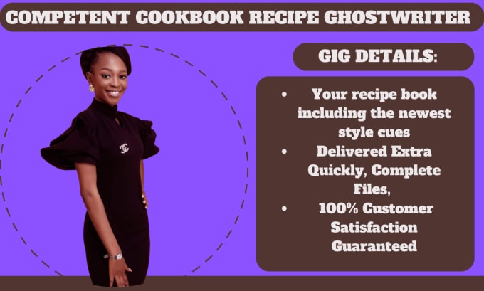 Gig Preview - Be your cookbook recipe ghostwriter, recipe ebook, book writer and cover design