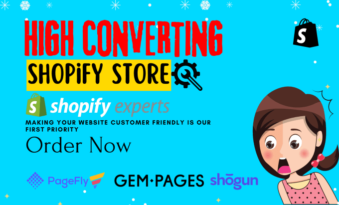 Gig Preview - Create shopify dropshipping store or shopify website development