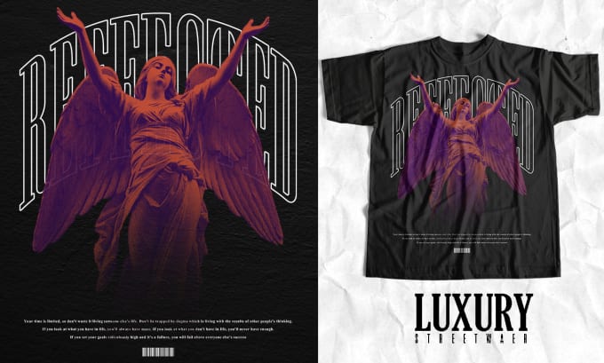 Gig Preview - Create a custom luxury streetwear t shirt designs for brands