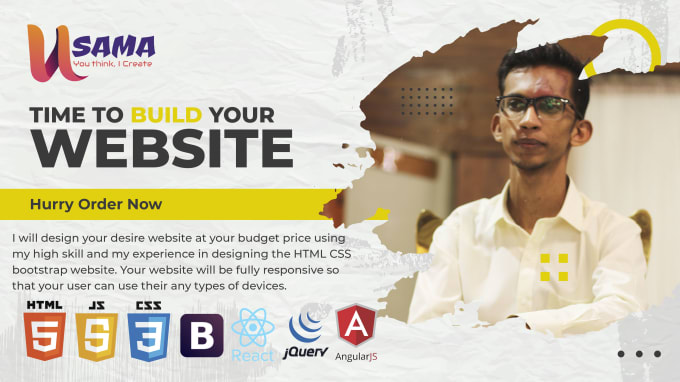 Bestseller - be your front end html css responsive website designer