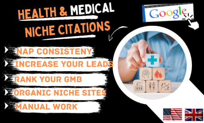 Gig Preview - Do 25 niche citations for health and medical