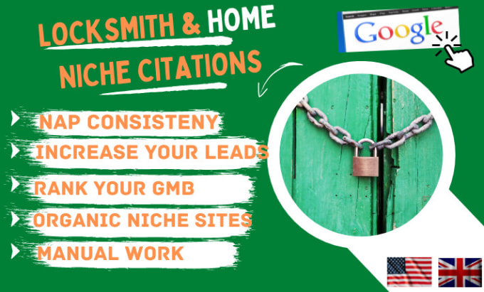 Gig Preview - Do niche citations for locksmith and home services