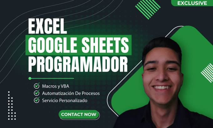 Gig Preview - Programar excel para tu empresa o emprendimiento