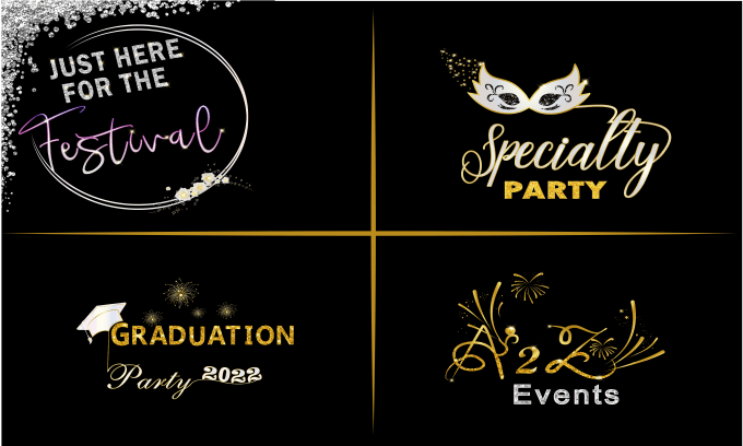 Gig Preview - Design professional parties, festivals, birthday, and events logo