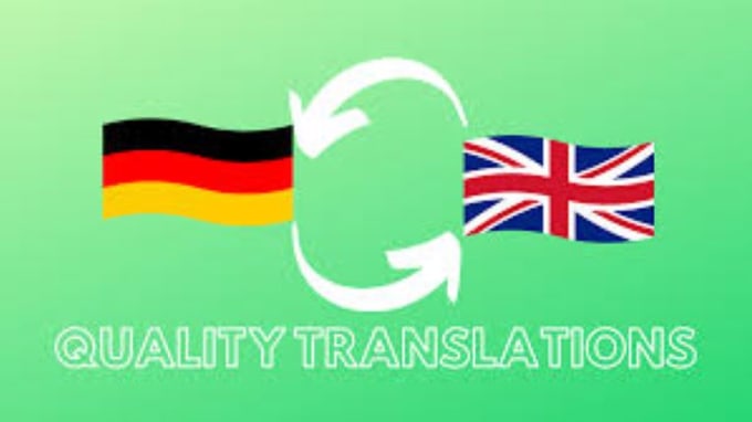 Gig Preview - Translate any text from english to german or german to english