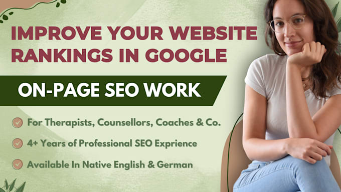 Gig Preview - Optimize your therapy or coaching website for search engines