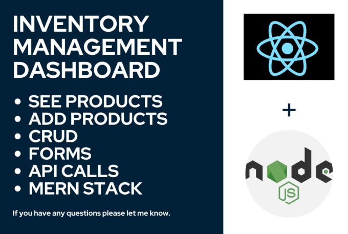 Gig Preview - Make inventory management dashboard website in mern stack