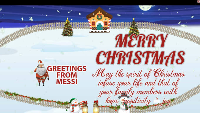 Gig Preview - Personalize animated xmas greetings video for you