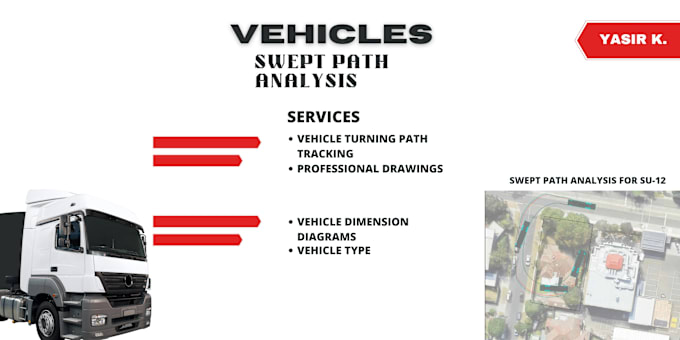 Gig Preview - Carry out vehicle turning path analysis for US, UK and australia etc