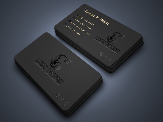 Gig Preview - Do uv gloss minimal luxury business card and logo design