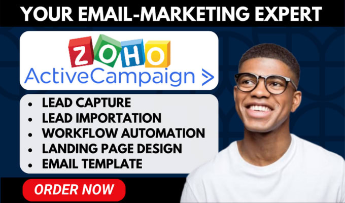 Gig Preview - Setup zoho one zoho form zoho crm zoho campaign active campaign automation