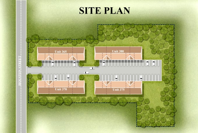 Gig Preview - Illustrate 2d site plan, community board map, landscape for real estate