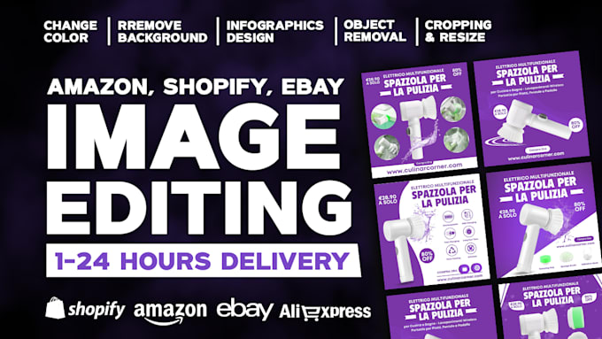 Gig Preview - Do image editing, photo editing, background removal for amazon, ebay, shopify