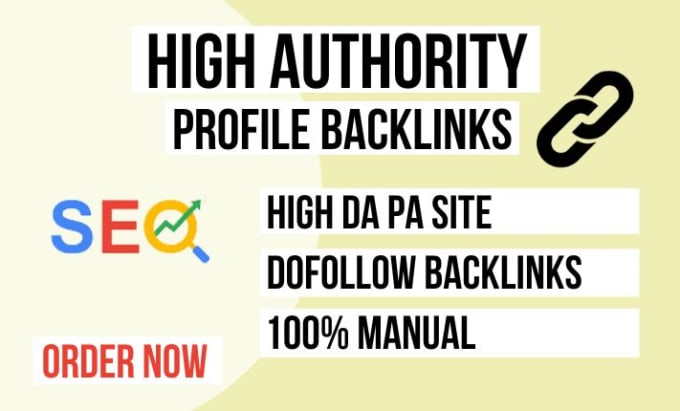 Gig Preview - Build 250 high authority SEO profile backlinks manually without spam score