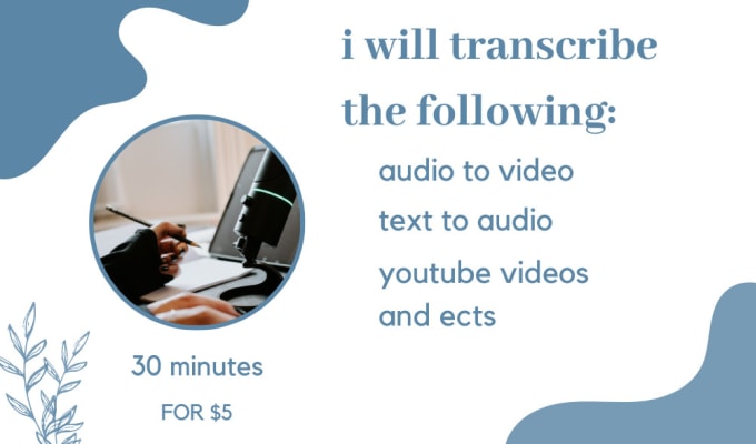 Gig Preview - Do youtube transcription and transcribe video to audio