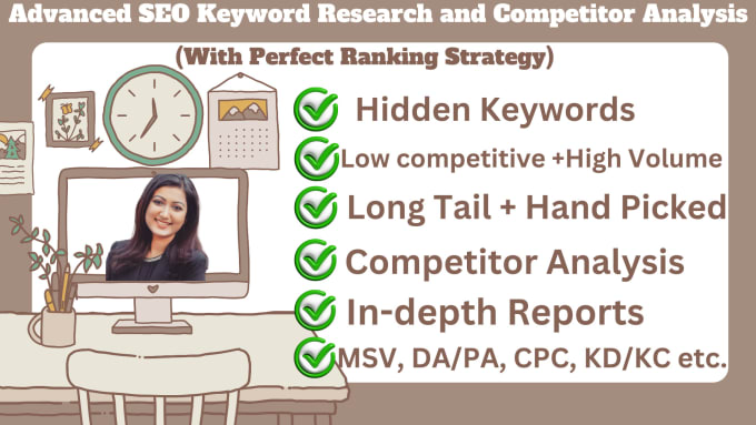 Gig Preview - Do professional SEO audit, best keyword research and competitor analysis