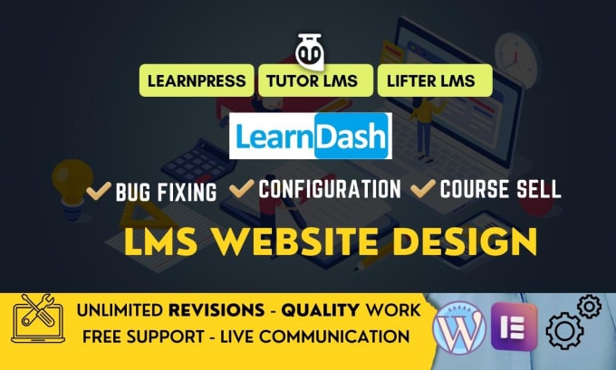 Bestseller - design wordpress learndash tutor lms website by elearning online course, eduma