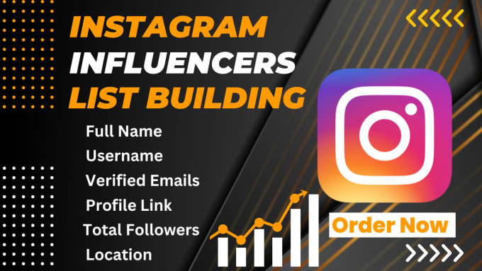 Gig Preview - Provide you best instagram influencers list for your brand