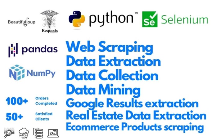 Gig Preview - Web scraping, data extraction and data mining via python