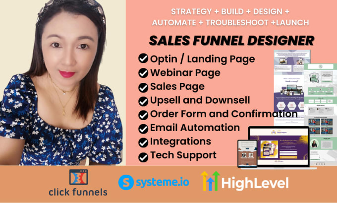 Gig Preview - Design clickfunnels sales funnel or landing page