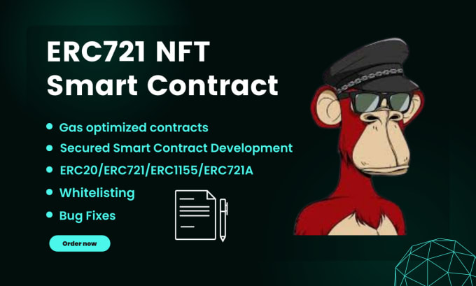 Gig Preview - Create gas optimized erc721 nft smart contract on solidity