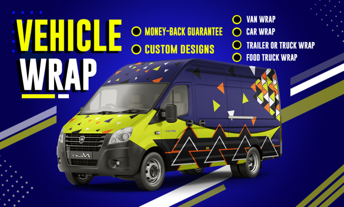 Gig Preview - Design professional van wrap design, car wrap design, any vehicle wrap design