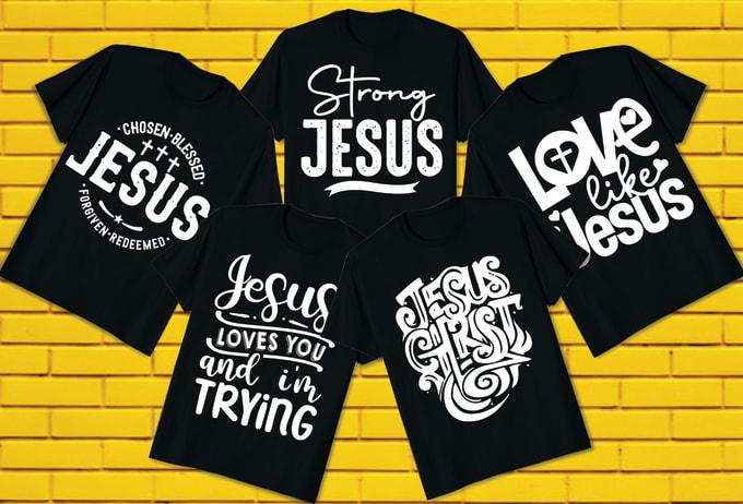 Gig Preview - Do custom typography christian t shirt and trendy design