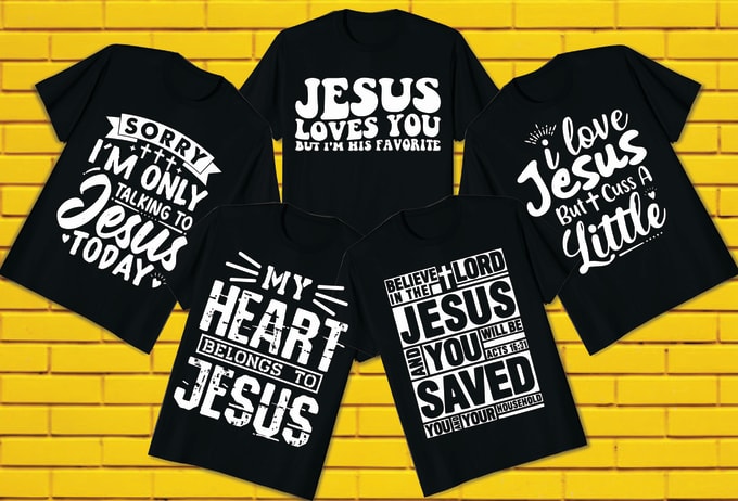 Gig Preview - Custom typography christian t shirt and clothing design